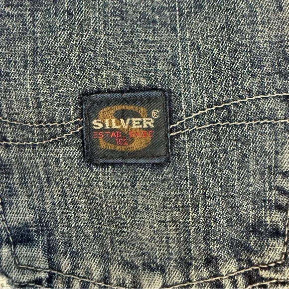 Silver Vintage woman’s flare jeans waist 25 length 31 prewashed - Picture 7 of 10